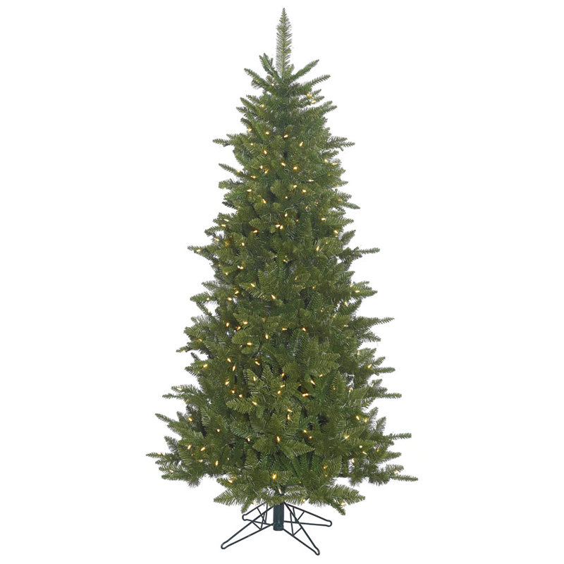 228.6cm H Lighted Artificial Spruce Christmas Tree