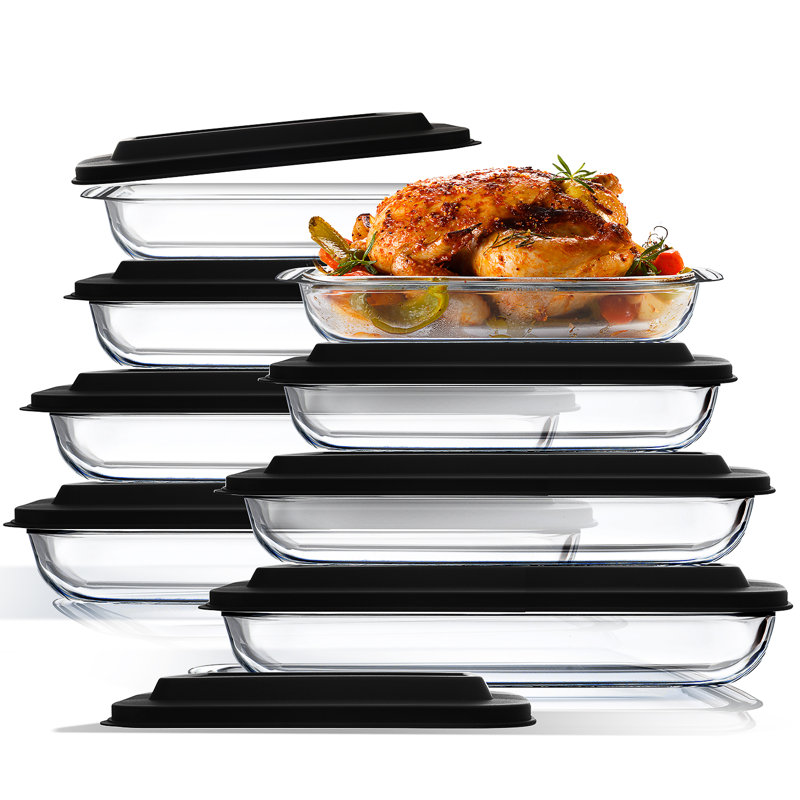 Ensemble de moules à Lasagne avec couvercle Brayden Studio®