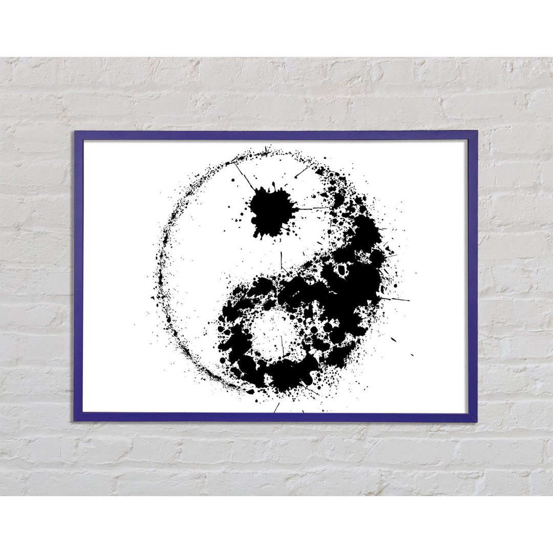 Gerahmtes Leinwandbild Yin Yang Splash