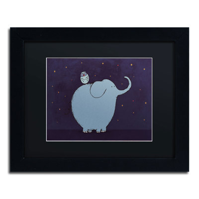 «Owl and Elephant» par Carla Martell, art encadré