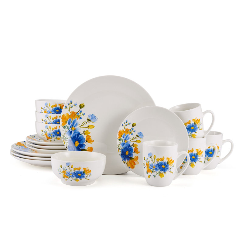 Studio Nova Rhea 16-Piece Porcelain Dinnerware Set, Service for 4