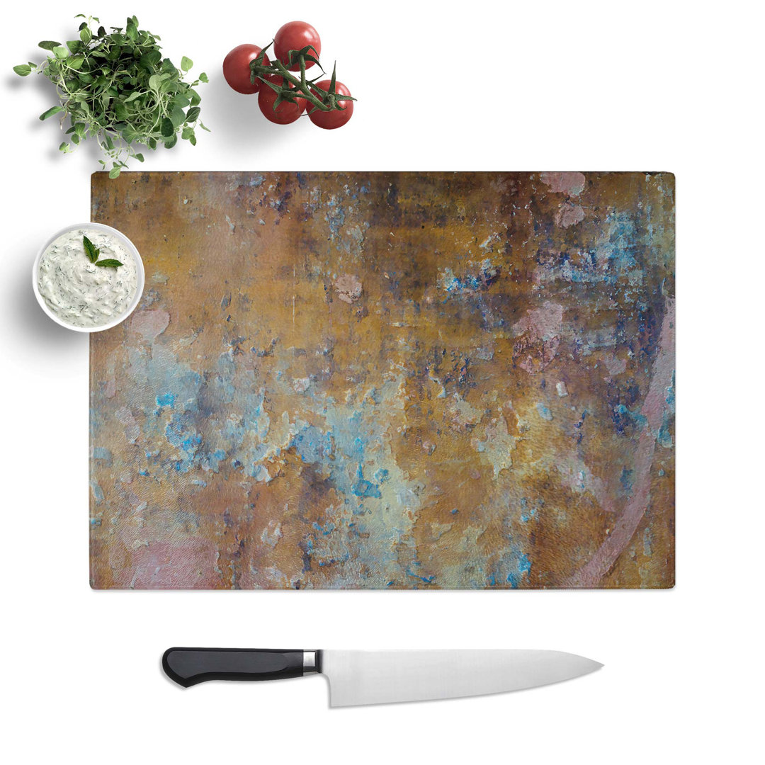 Tempered Glass Time Moves on in Abstract Chopping Board