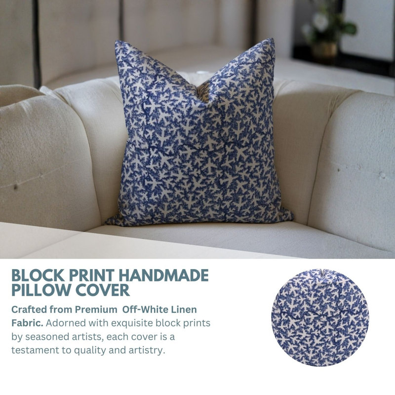 Linen Square Indoor/Outdoor Pillow Cover, 14" x 14"