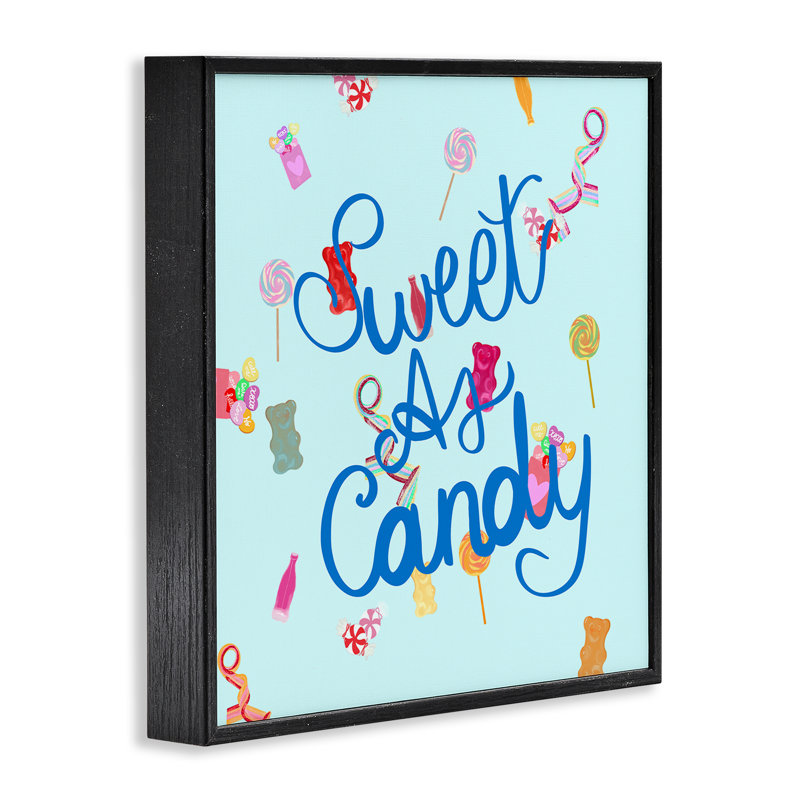 Giclée encadrée «Sweet as Candy», design par Ashley Singleton, Giclée encadrée noir minuit, H 12 po x l 12 po