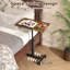 Adjustable Overbed Laptop Side Table with Dual Independent Tilting Tops and Lockable 360° Swivel Casters 