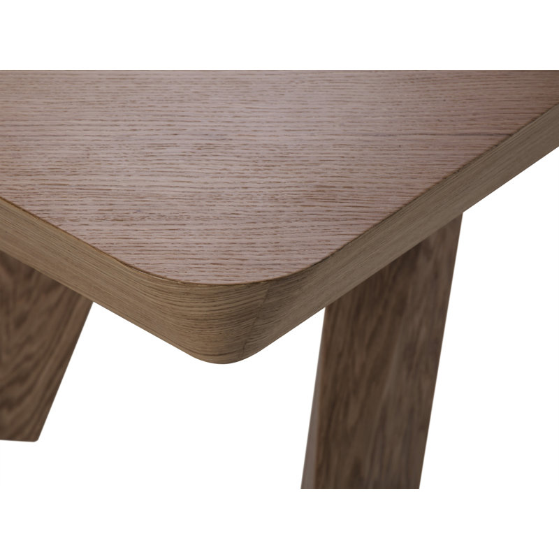 Akaja Extendable Oak Solid Wood Top Dining Table, Dark Oak Veneer/Dark Brown Oak, Dark Brown Oak