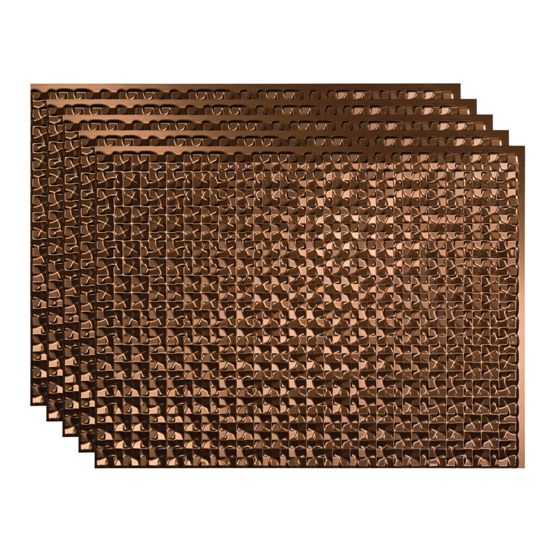 FASÄDE Terrain Decorative Vinyl Backsplash 15 sq ft Kit, Oil Rubbed Bronze
