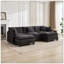 Canapé modulaire 3 places à double couche en chenille-121087561