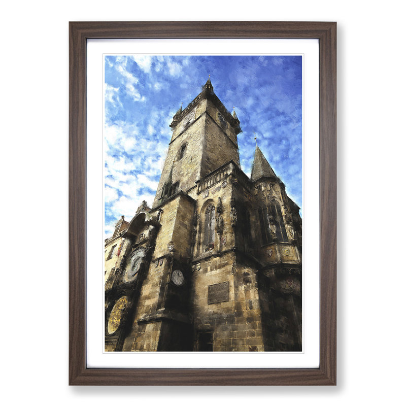 Old Town Hall in Prague - Framed Print, Walnut Framed, 48cm H x 36cm W x 2cm D