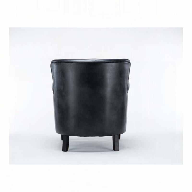 Fauteuil en similicuir, Gris anthracite