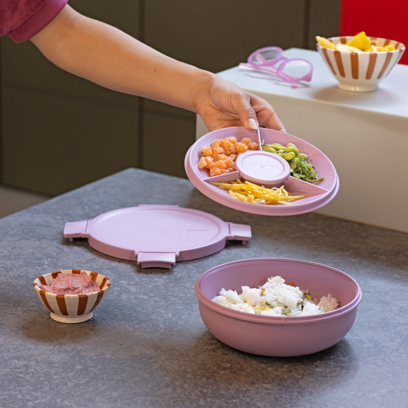 Brabantia Make & Take Salad Bowl, Lilac Pink