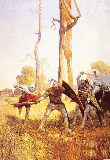 « it fought avec it » par n.c. wyeth, reproduction d’art