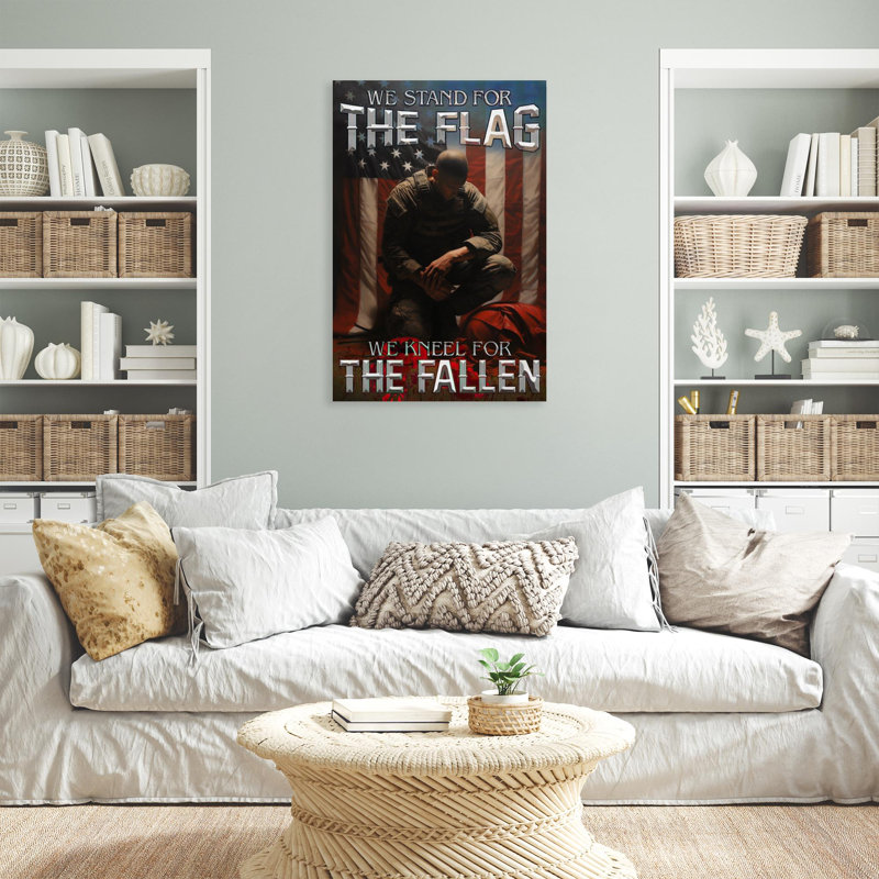 «Kirubel Stand The Flag Kneel The Fallen on Canvas», impression, H 36 po x l 24 po x P 1,25 po