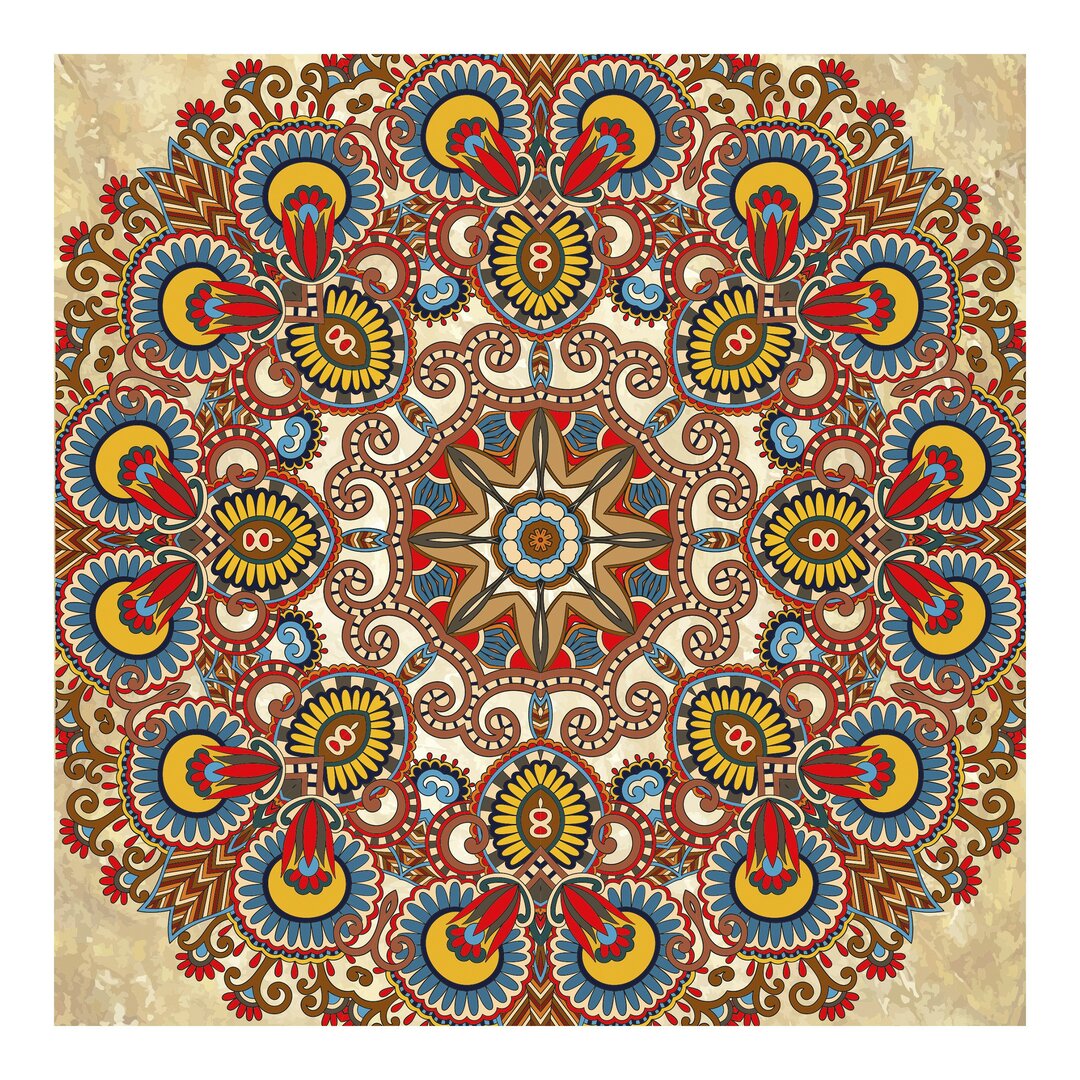 Seidenmatte Fototapete Colourful Mandala