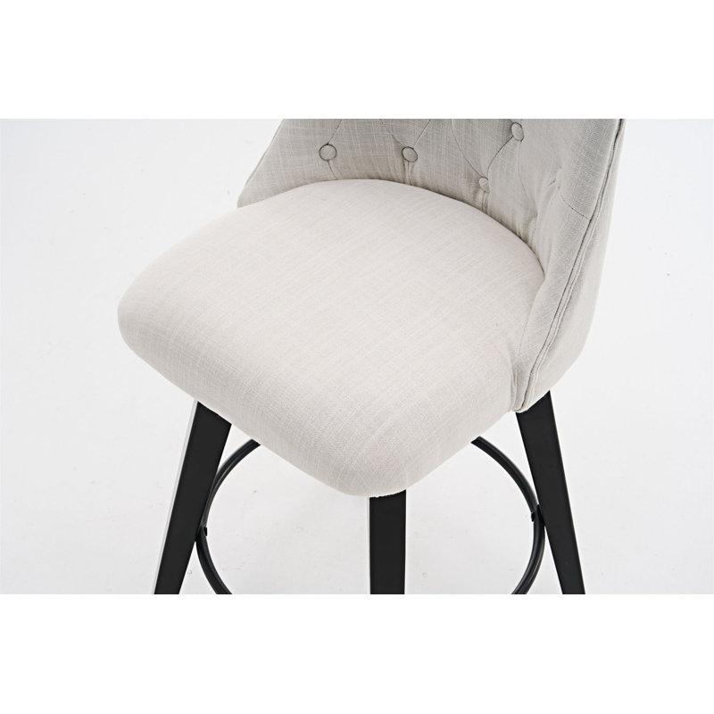 Ensemble de 2 tabourets de bar pivotants, Blanc