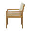 Meuble de patio extérieur en bois d'acacia résistant aux intempéries Alaterre Furniture avec un canapé 2 places de 44 po de largeur avec coussins et une table basse rectangulaire de 31,5 po de largeur, bois naturel avec coussins crème-1780775460