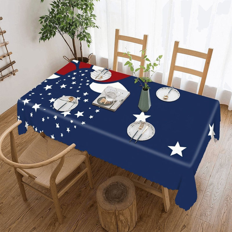 Nappe rectangulaire festonnée à motif floral Star
