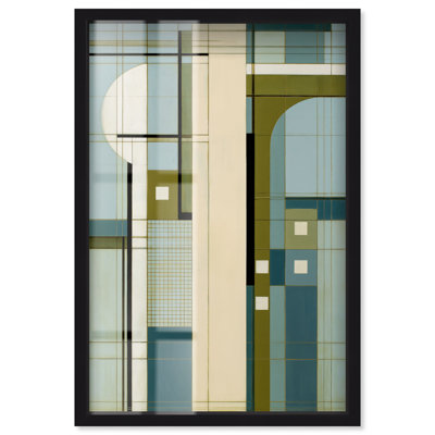 Décoration murale de bureau avec impression verticale Blueprint II, cadre noir, 24 x 36 pouces (61 x 91 cm) par Art Remedy