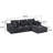 Minimalist Design Corduroy Fabric Upholstered Sectional Sofa-479744824-479744822