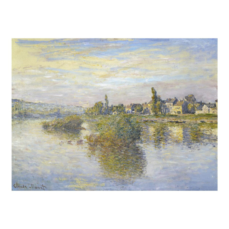 Bords de la seine à Lavacourt par Claude Monet - Estampe numérique, H 16 po x l 20 po