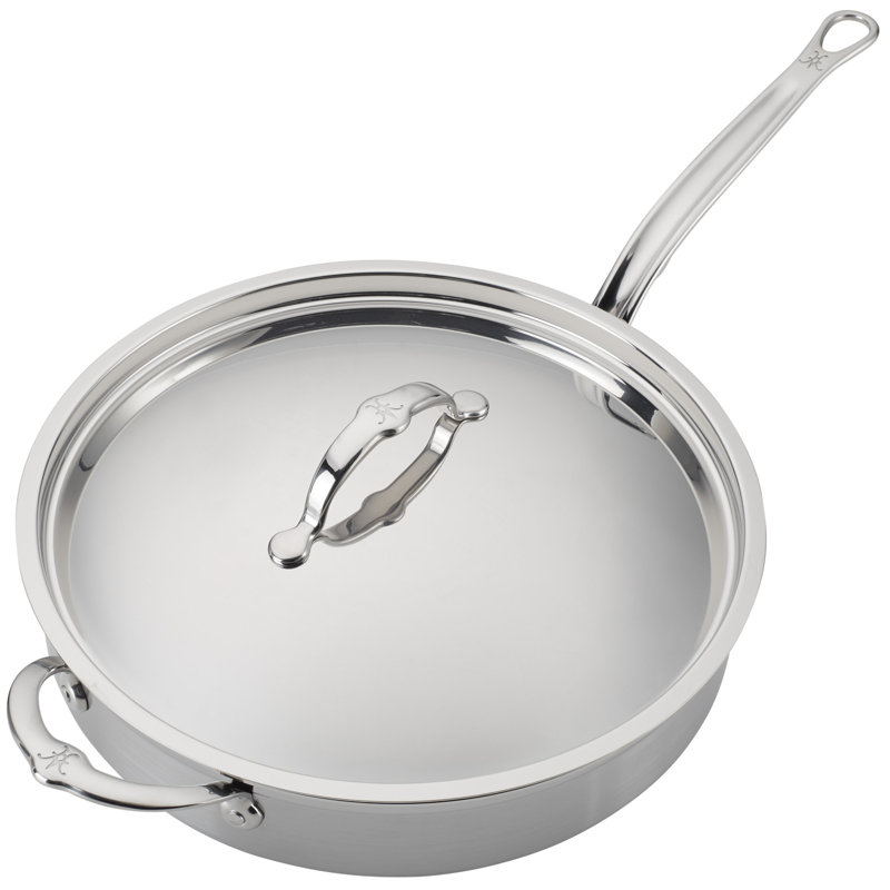 5-Quart Stainless Steel Covered Saute Pan with Helper Handle