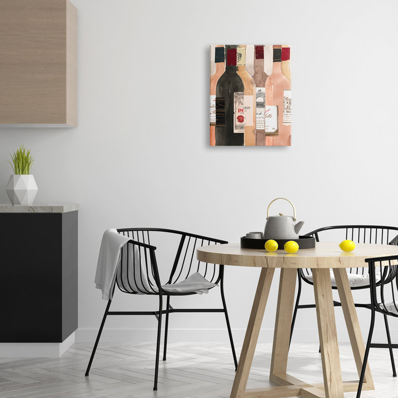 Timeless étiqueté «Wine Champagne Bottles Vintage» par Samuel Dixon - Peinture, Toile tendue, H 20 po x l 16 po x P 1,5 po