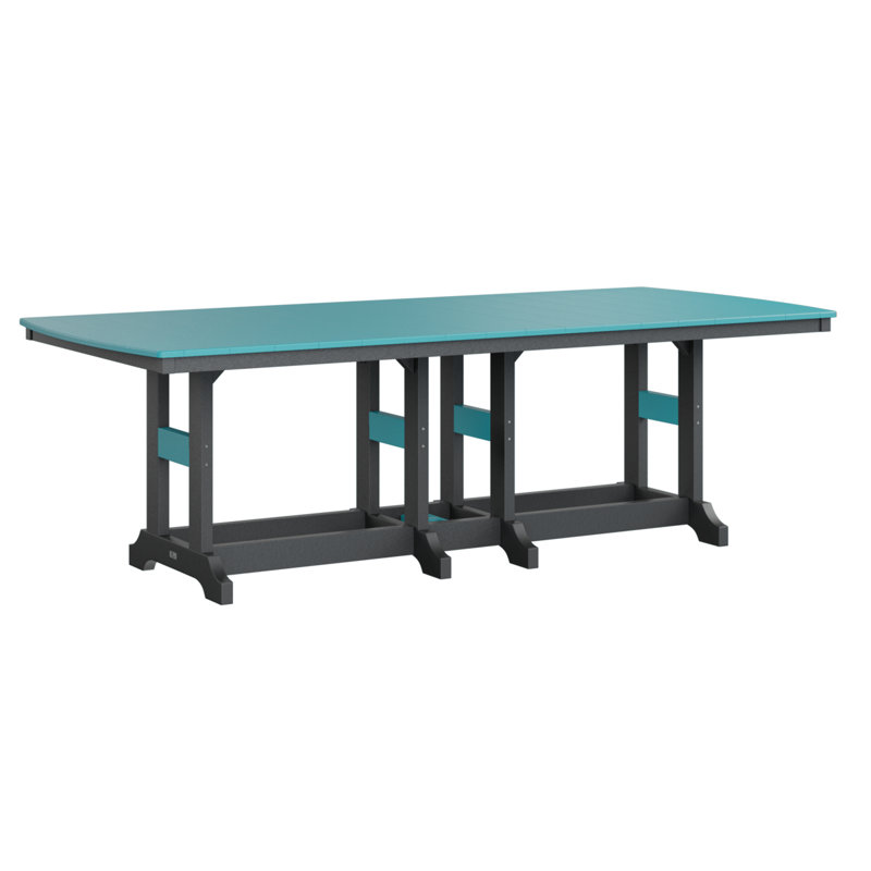 Garden Classic Outdoor Dining Table, Black, Aruba Blue