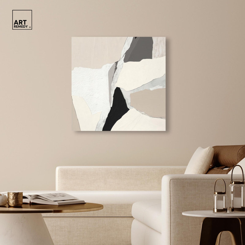 «Stone Layers II», reproduction d'art sur toile par Art Remedy, 40 x 40, H 40 po x l 40 po, Toile tendue avec châssis