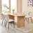 70.8" Oval Dining Table for 4, Modern Farmhouse Wood Kitchen Table for 6, Rustic Large Dinner Table for Dining Reception Room-423709607