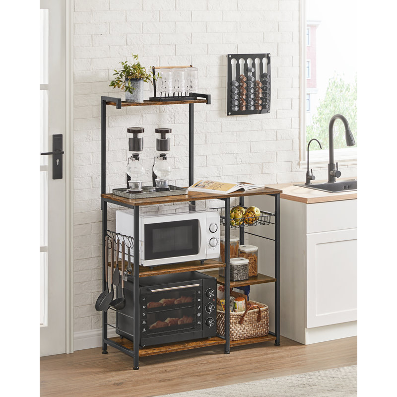 Dimas 90cm W Kitchen Island, Rustic Walnut