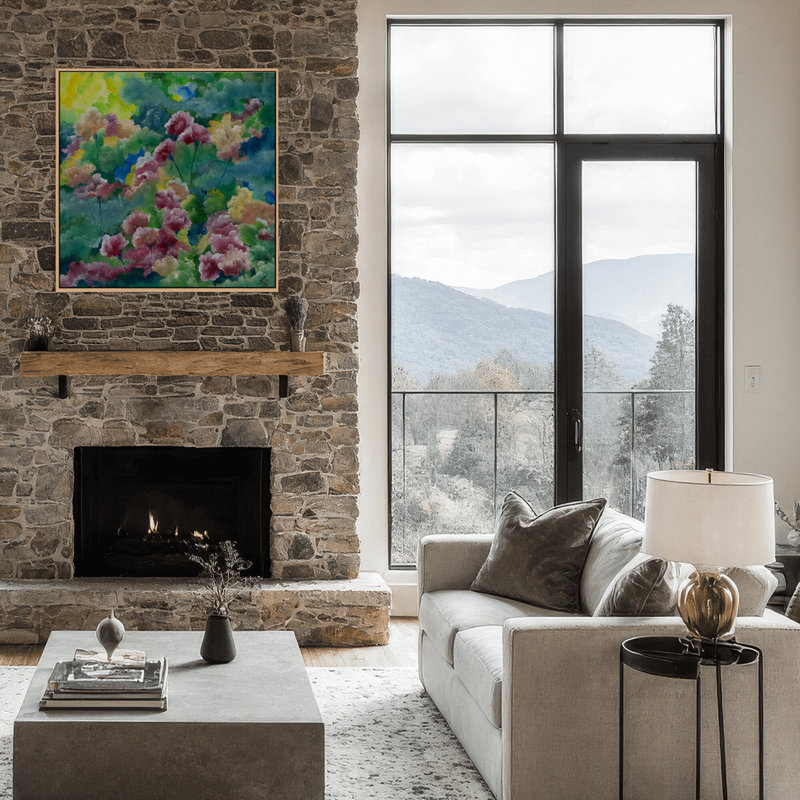 Nature Inspired "Petals of Spring" Canvas Wall Art By , 30" H x 30" W, Framed Canvas, Beige