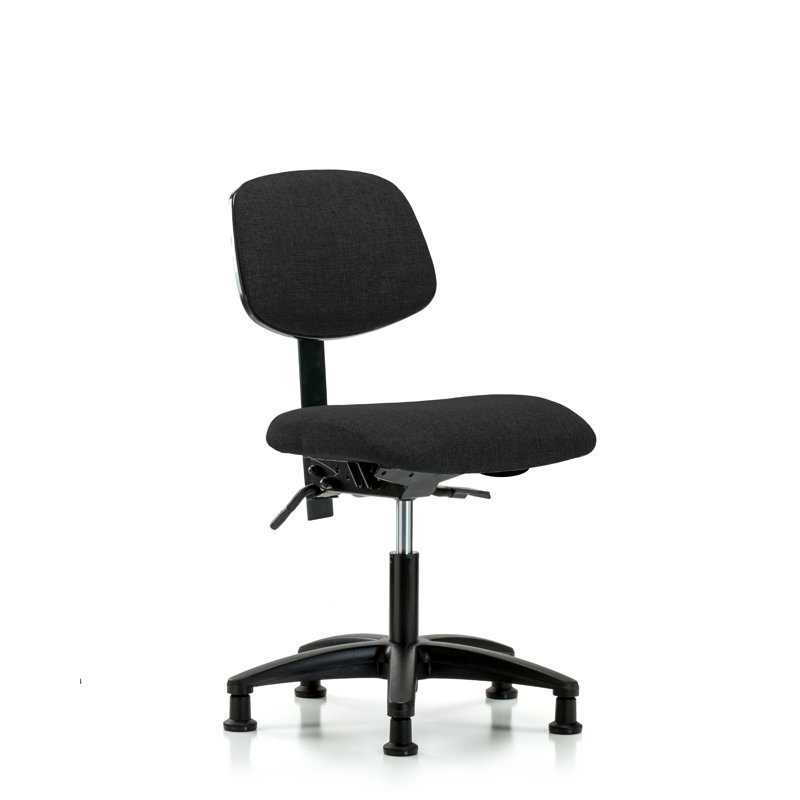 Chaise de travail Jailyn, Noir, Patins, Oui