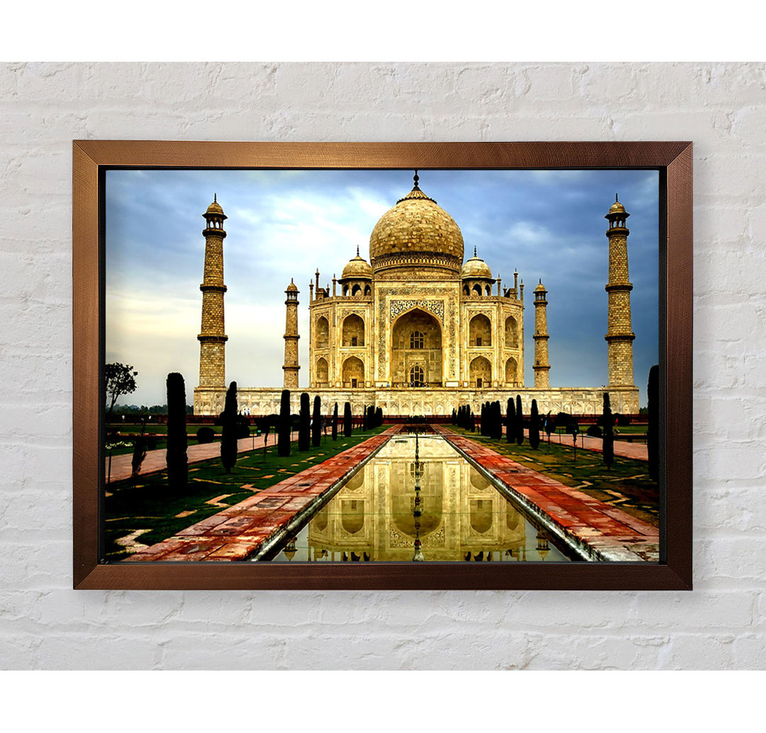 Taj Mahal India Reflections - Einzelner Bilderrahmen Kunstdrucke