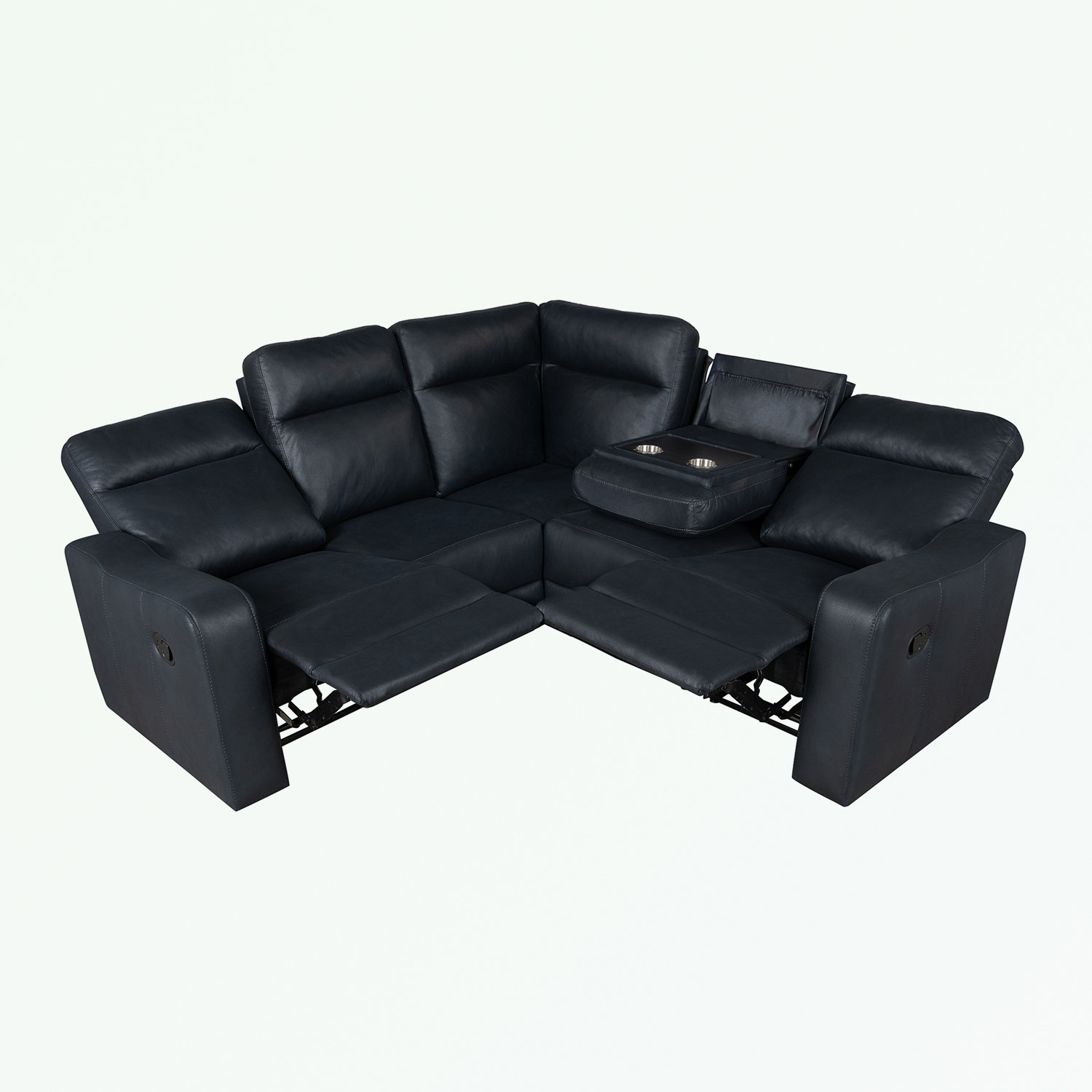 Mercer41 Pym Faux Leather Reclining Sectional Wayfair