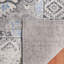 Tapis oriental en polyester tissé à la machine en gris-87678524