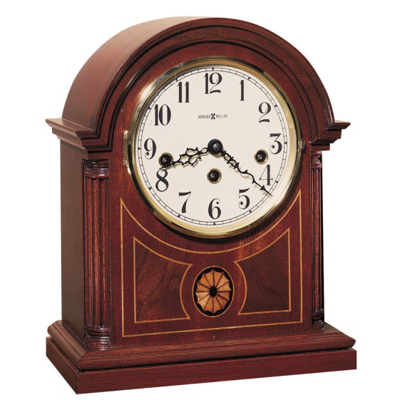 Traditional Analogue Mechanical Tabletop Clock in Copley Mahogany