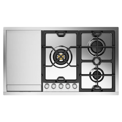 Plaque de cuisson au gaz 36 pouces avec 5 brûleurs scellés, plaque chauffante ILVE Panoramagic Series