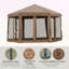 Pavillon de jardin hexagonal escamotable Outsunny