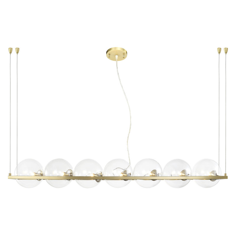 Lustre 7 lumières Ensemble, Or