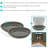 Round Glazed Ceramic Flower Pot Saucer Set of 2 - Fits 7" Planters - Gray-875224825-875224824