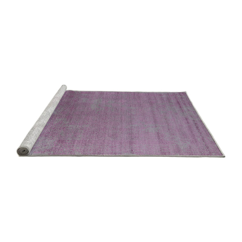 Tapis 100% moderne lavable à la machine de style Mid-Century 2556, Rond 3 pi