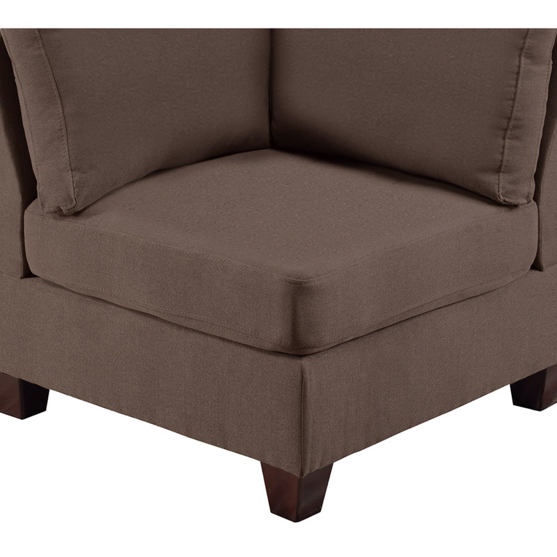 2pc Black Coffee Modular , Linen-like Fabric Enriched, Wood Frame Chairs - 2pc, Pattern,, 29.94" H x 30.48" W x 30.72" D