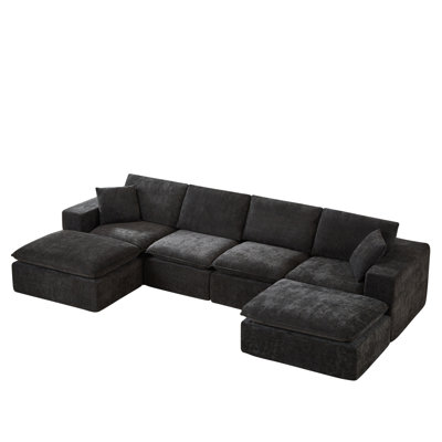 Modern Chenille Cloud Sofa, Freely Combinable, Comfortable To Sit On, Suitable For Modern Living Room Furniture In Homes, Apartments, And Offices