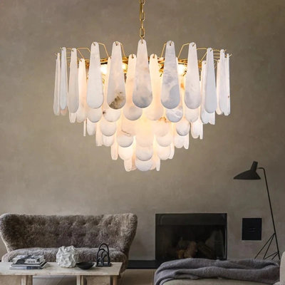 Lustre de vestibule espagnol en albâtre
