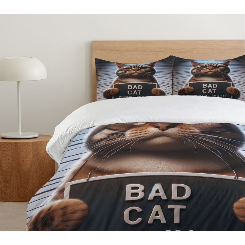 Cat Duvet Cover, Queen Duvet Cover + 2 Standard Shams