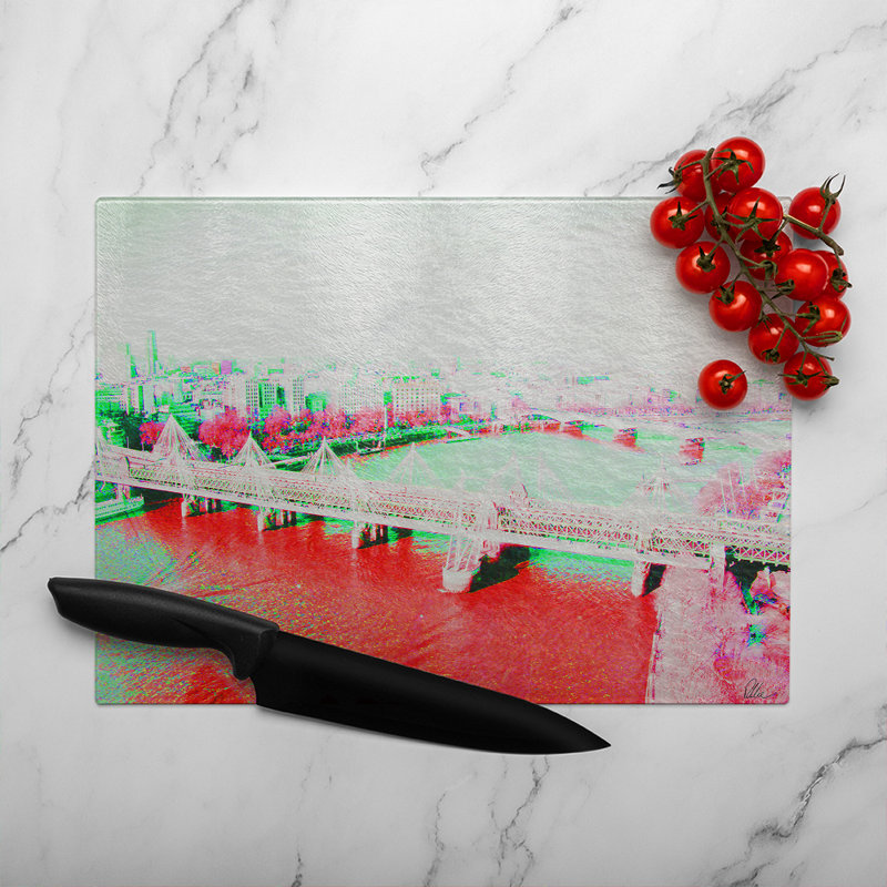 London Eye Veiw Glass Chopping Board