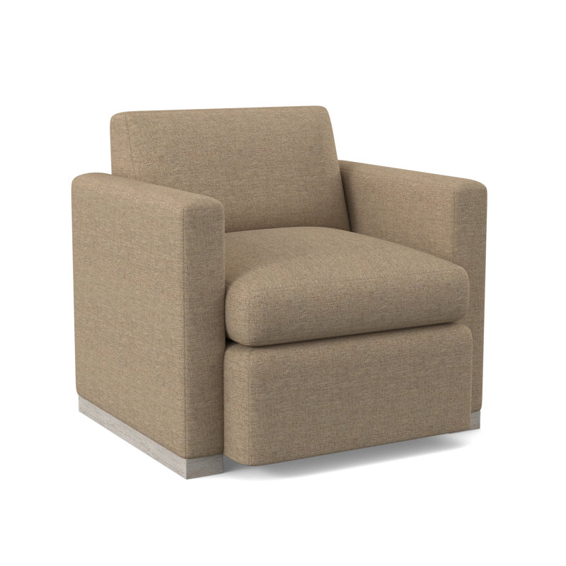 Chaise pivotante Ledger, Bisque, 100 % polyester lin Elise