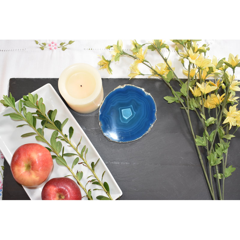 Sous-verre en agate, Bleu