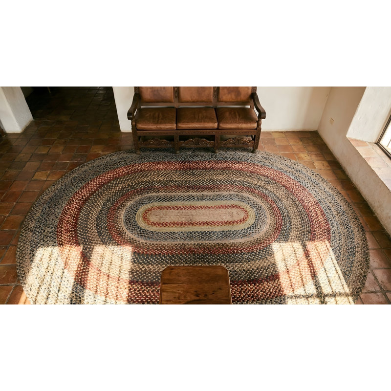 Antique Braided American Allover Rug