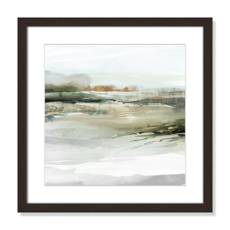 «Prologue II» par Isabelle Z, L 17 po x H 17 po, Imprimé mat, Noyer à grain ouvert
